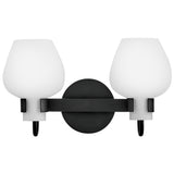 Sylvie Vanity Light 2 Lights Blacjk By Hinkley - Front View1