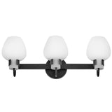 Sylvie Vanity Light 3 Lights Black By Hinkley - Front View