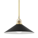 Syosset Pendant - 20 Inch - Black Shade by Hudson Valley