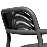 Toní Armchair - Anthracite, perforated back detail