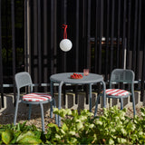 Toní Bistro Set - on a gravel terrace with cushions