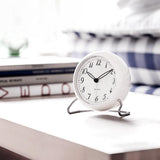 Arne Jacobsen LK Table Clock, White, Ø: 4.3" By Arne Jacobsen
