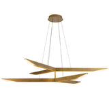 Tachi Chandelier Vintage Brass Medium By Kuzco Side View