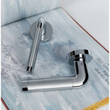 Taipan Door Lever in Polished Chrome / Satin Chrome lifestyle view by Colombo Design