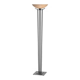 Taper Floor Lamp in Black, Sand Glass by Hubbardton Forge