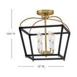 Tate Small Semi-Flush Mount