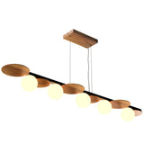 Teak Large Luna Linear Pendant by Accord