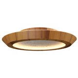 Teak Petra Ceiling Light with White Stone Accent by Accord