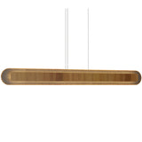 Teak Petra Rounded Linear Pendant with Slate Accent by Accord