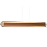 Teak Petra Rounded Linear Pendant with White Stone Accent by Accord