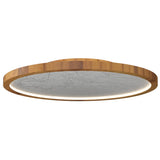 Teak Petra Semi Flush Light with White Stone by Accord