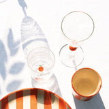 Teca Fruta Goblet Orange By Zafferano - Lifestyle View
