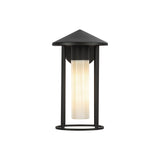 Tenko Outdoor Wall Sconce Black Glassy Opal Glass Small By Alora