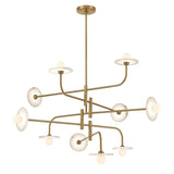 Teramo Chandelier Brushed Brass 10 Lights By Lib Co.