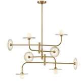 Teramo Chandelier Brushed Brass 8 Lights By Lib Co.