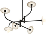 Teramo Chandelier Matte Black 6 Lights By Lib Co. Detailed View