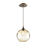 Terra Pendant Light By Hammerton, Color: Terra Amber, Finish: Flat Bronze