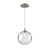 Terra Pendant Light By Hammerton, Color: Terra Clear Glass, Finish: Metallic Beige Silver