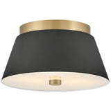 Tess Flush Mount Black Small By Lark Living - Side View1