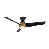 Thalia Fan Brushed Gold Matte Black Medium By Kuzco