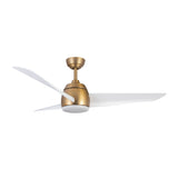 Thalia Fan Brushed Gold White Large By Kuzco Side View