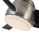 Thalia Fan Brushed Nickel Matte Black Large By Kuzco Detailed View