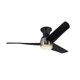 Thalia Fan Brushed Nickel Matte Black Medium By Kuzco Side View
