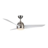 Thalia Fan Brushed Nickel White Large By Kuzco Side View