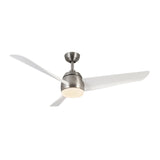 Thalia Fan Brushed Nickel White Large By Kuzco