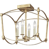 Thayer Semi-Flushmount — 14 3/8", Antique Gild