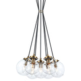 The Bougie Chandelier 7 Lights Aged Gold Brass Clear Glass By Matteo