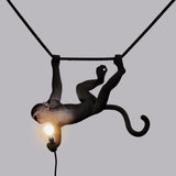 The Monkey Lamp Swing By Seletti, Finish: Black