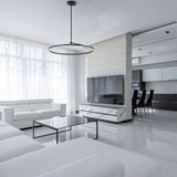 The Trundle Pendant Light Extra Large Matte Black By Matteo - Lifestyle View