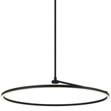 The Trundle Pendant Light Large Matte Black By Matteo - Front View