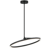 The Trundle Pendant Light Medium Matte Black By Matteo - Side View