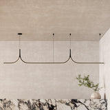 Thread Linear Suspension 10 Feet Remote Dimming By Kuzco Lifestyle View