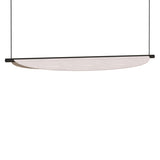 Thula Linear Suspension, Size: Small, Finish: Sand Black, Color: Beige Leather