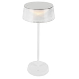 Tindra Portable Table Lamp White By Kuzco Front View