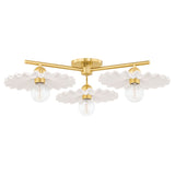 Tinsley Semi Flush - Aged Brass