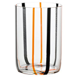 Tirache Tumbler Set of 6 Black Orange By Zafferano
