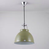 Titan 1 Pendant Light Olive Green With White Interior By Orignal BTC