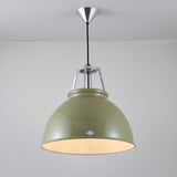 Titan Size 3 Pendant Light Olive Green With White Interior By Orignal BTC With Light