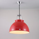 Titan Size 3 Pendant Light Red With White Interior By Orignal BTC With Light