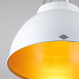 Titan Size 3 Pendant Light White With Gold Interior By Orignal BTC Detailed View