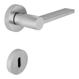 Tool Door Lever in Satin Chrome angled view by Colombo Design