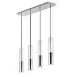 Torch LED 4-Light Linear Pendant by ET2 - Polished Chrome