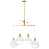 Torian Chandelier Medium Burnished Brass By Visual Comfort Studio - Front View