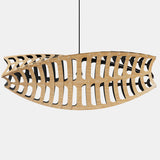 Toru Pendant Light Large Horizontal Bamboo Black By David Trubridge
