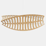 Toru Pendant Light Large Horizontal Bamboo White By David Trubridge