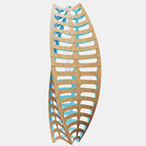 Toru Pendant Light Large Vertical Bamboo Blue By David Trubridge